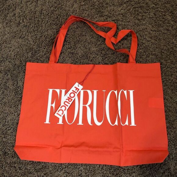 Fiorucci Handbags - Fiorucci Red Tote Bag with White Logo